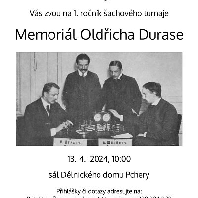Šachový turnaj: Memoriál Oldřicha Durase